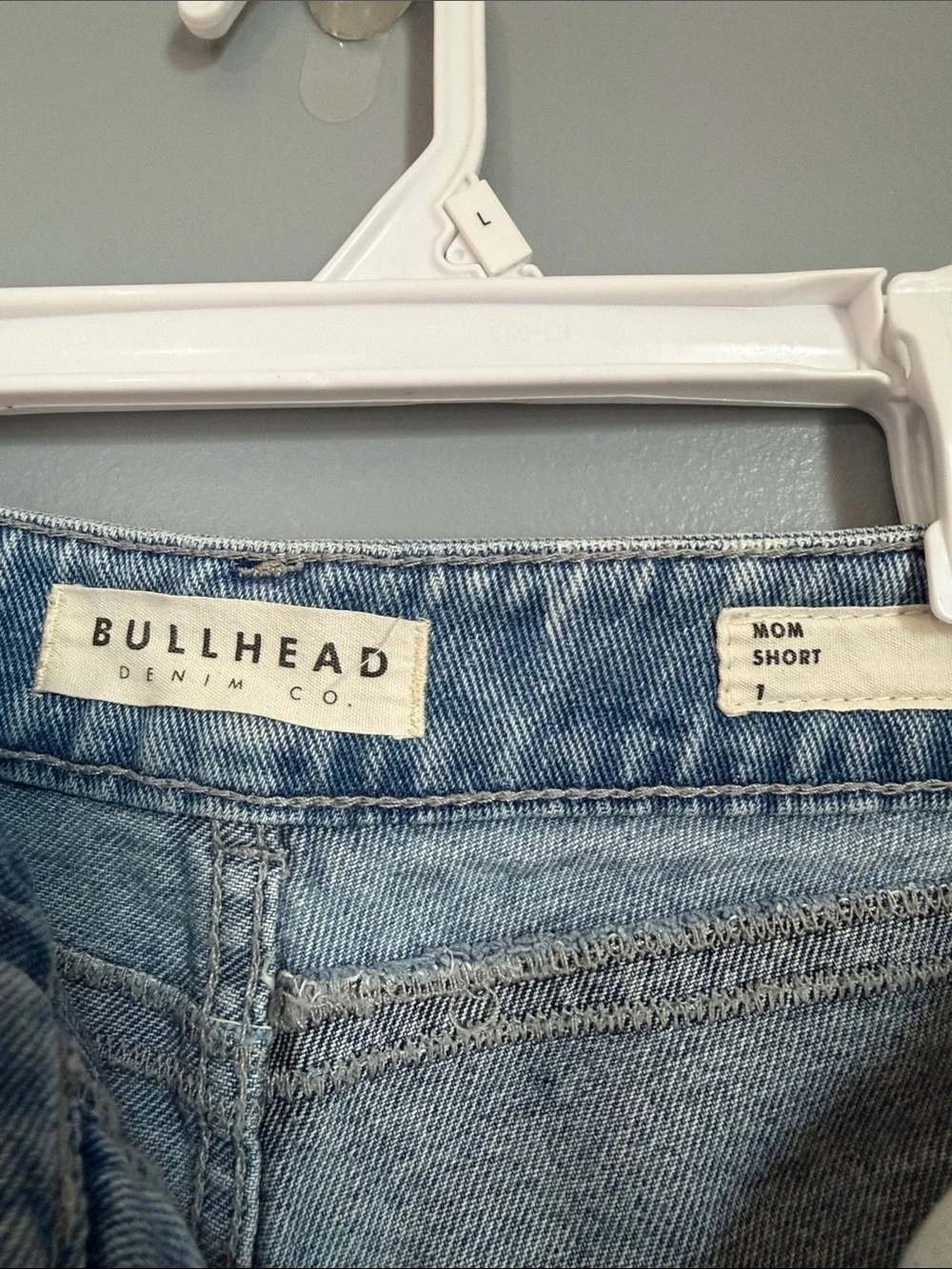 Two-Tone Denim Shorts